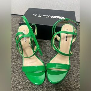 Green Strapped Heels